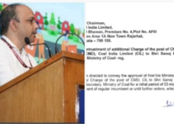 कोल मंत्रालय के एडिशनल सेक्रेटरी सनोज झा को सीआईएल चेयरमैन का अतिरिक्त प्रभार
